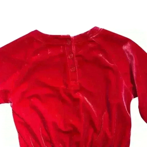 Hatley Girls Holiday Stars Crushed Velour Dress Size 6 - Picture 5 of 6